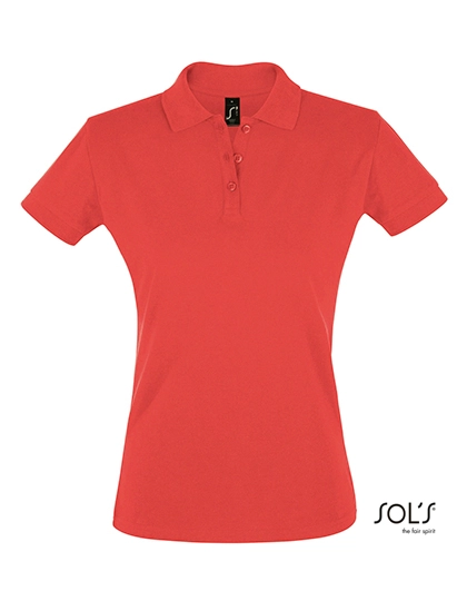 Women´s Polo Shirt Perfect zum Besticken und Bedrucken in der Farbe Hibiscus mit Ihren Logo, Schriftzug oder Motiv.