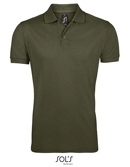 Men´s Polo Shirt Prime zum Besticken und Bedrucken in der Farbe Army mit Ihren Logo, Schriftzug oder Motiv.