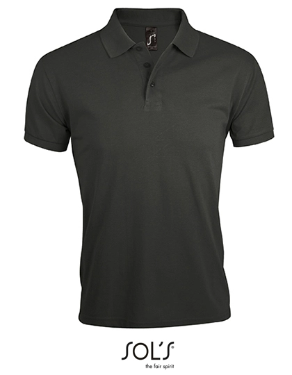 Men´s Polo Shirt Prime zum Besticken und Bedrucken in der Farbe Dark Grey (Solid) mit Ihren Logo, Schriftzug oder Motiv.