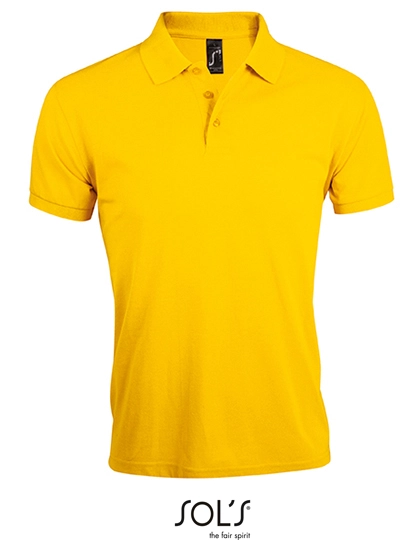 Men´s Polo Shirt Prime zum Besticken und Bedrucken in der Farbe Gold mit Ihren Logo, Schriftzug oder Motiv.