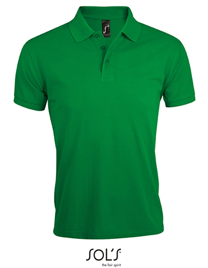 Men´s Polo Shirt Prime zum Besticken und Bedrucken in der Farbe Kelly Green mit Ihren Logo, Schriftzug oder Motiv.