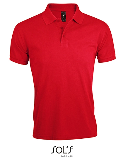 Men´s Polo Shirt Prime zum Besticken und Bedrucken in der Farbe Red mit Ihren Logo, Schriftzug oder Motiv.