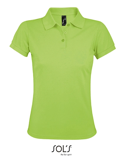 Women´s Polo Shirt Prime zum Besticken und Bedrucken in der Farbe Apple Green mit Ihren Logo, Schriftzug oder Motiv.