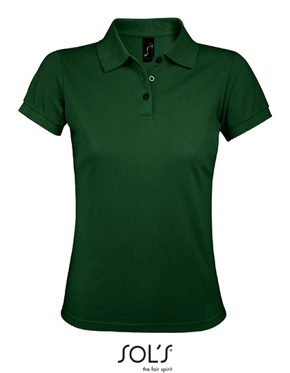 Women´s Polo Shirt Prime zum Besticken und Bedrucken in der Farbe Bottle Green mit Ihren Logo, Schriftzug oder Motiv.