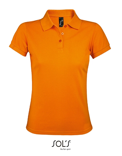 Women´s Polo Shirt Prime zum Besticken und Bedrucken in der Farbe Orange mit Ihren Logo, Schriftzug oder Motiv.