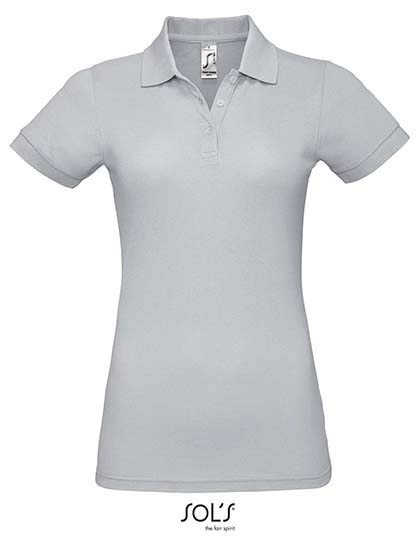 Women´s Polo Shirt Prime zum Besticken und Bedrucken in der Farbe Pure Grey mit Ihren Logo, Schriftzug oder Motiv.