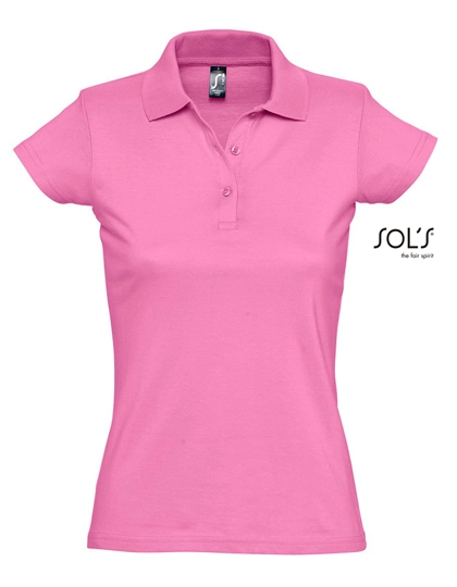 Women´s Jersey Polo Shirt Prescott zum Besticken und Bedrucken in der Farbe Orchid Pink mit Ihren Logo, Schriftzug oder Motiv.