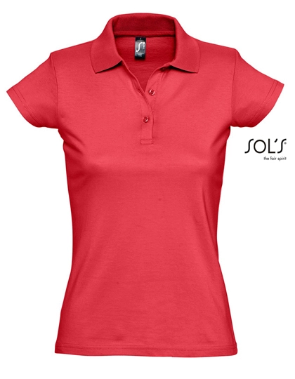 Women´s Jersey Polo Shirt Prescott zum Besticken und Bedrucken in der Farbe Red mit Ihren Logo, Schriftzug oder Motiv.