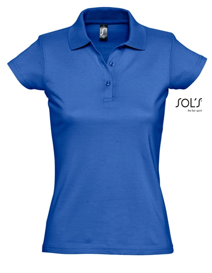 Women´s Jersey Polo Shirt Prescott zum Besticken und Bedrucken in der Farbe Royal Blue mit Ihren Logo, Schriftzug oder Motiv.