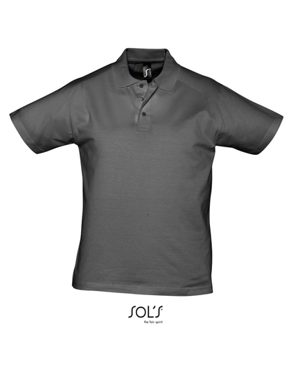 Men´s Jersey Polo Shirt Prescott zum Besticken und Bedrucken in der Farbe Dark Grey (Solid) mit Ihren Logo, Schriftzug oder Motiv.
