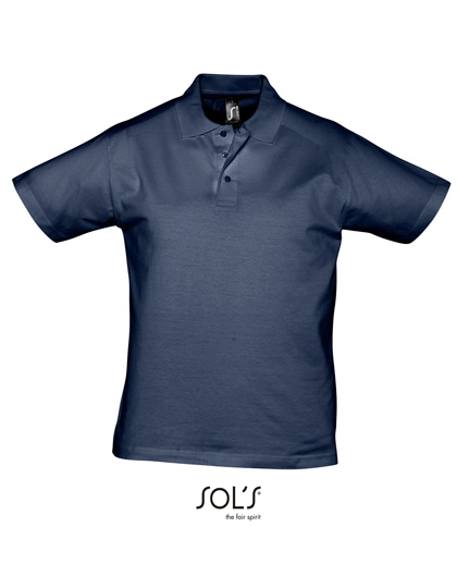 Men´s Jersey Polo Shirt Prescott zum Besticken und Bedrucken in der Farbe French Navy mit Ihren Logo, Schriftzug oder Motiv.