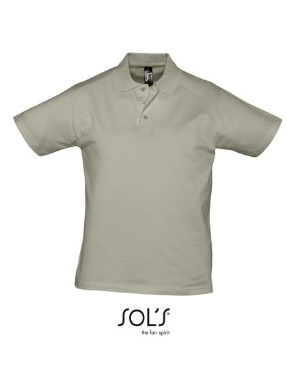 Men´s Jersey Polo Shirt Prescott zum Besticken und Bedrucken in der Farbe Khaki mit Ihren Logo, Schriftzug oder Motiv.