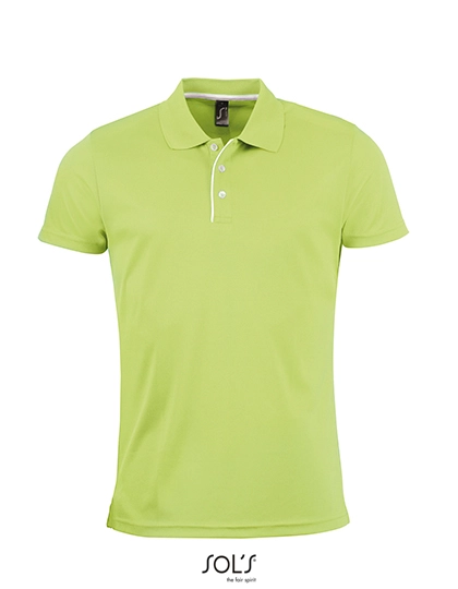 Men´s Sports Polo Shirt Performer zum Besticken und Bedrucken in der Farbe Apple Green mit Ihren Logo, Schriftzug oder Motiv.