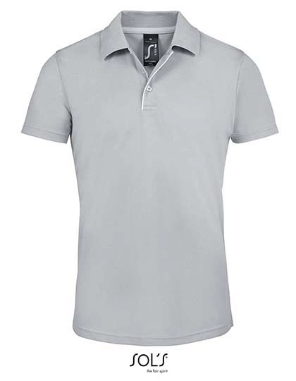 Men´s Sports Polo Shirt Performer zum Besticken und Bedrucken in der Farbe Pure Grey mit Ihren Logo, Schriftzug oder Motiv.