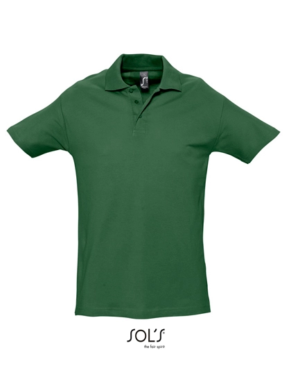 Polo Spring II zum Besticken und Bedrucken in der Farbe Golf Green mit Ihren Logo, Schriftzug oder Motiv.