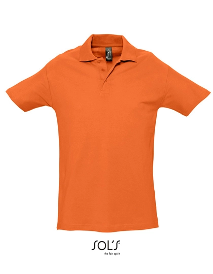 Polo Spring II zum Besticken und Bedrucken in der Farbe Orange mit Ihren Logo, Schriftzug oder Motiv.