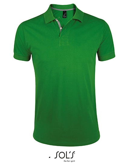 Men´s Polo Shirt Portland zum Besticken und Bedrucken in der Farbe Bud Green-Grey (Solid) mit Ihren Logo, Schriftzug oder Motiv.