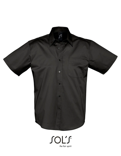 Twill Shirt Brooklyn zum Besticken und Bedrucken in der Farbe Black mit Ihren Logo, Schriftzug oder Motiv.