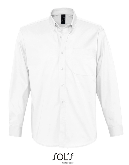 Twill-Shirt Bel-Air zum Besticken und Bedrucken in der Farbe White mit Ihren Logo, Schriftzug oder Motiv.