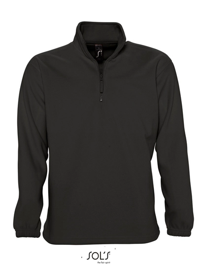 Half-Zip Fleece Ness zum Besticken und Bedrucken in der Farbe Black mit Ihren Logo, Schriftzug oder Motiv.