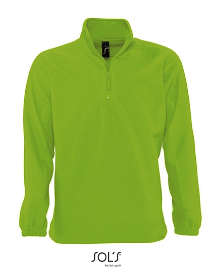Half-Zip Fleece Ness zum Besticken und Bedrucken in der Farbe Lime mit Ihren Logo, Schriftzug oder Motiv.