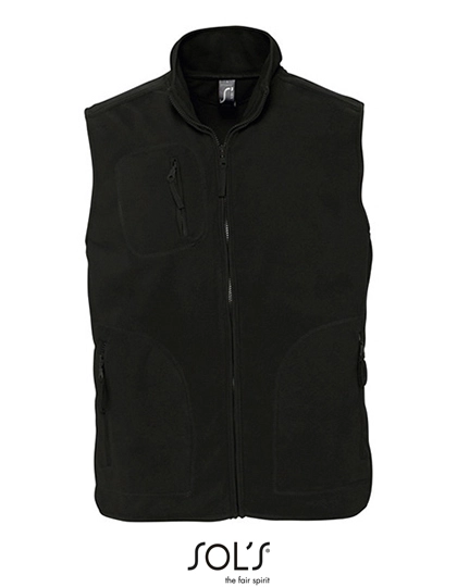 Unisex Fleece Vest Norway zum Besticken und Bedrucken in der Farbe Black mit Ihren Logo, Schriftzug oder Motiv.