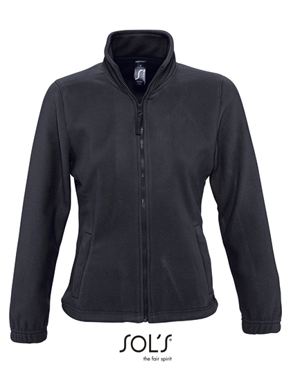 Women´s Fleece Jacket North zum Besticken und Bedrucken in der Farbe Charcoal Grey (Solid) mit Ihren Logo, Schriftzug oder Motiv.