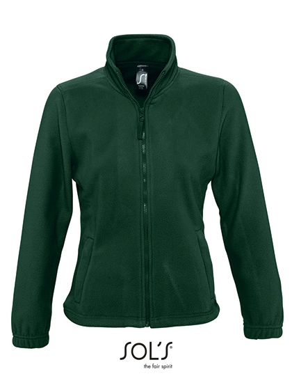 Women´s Fleece Jacket North zum Besticken und Bedrucken in der Farbe Fir Green mit Ihren Logo, Schriftzug oder Motiv.