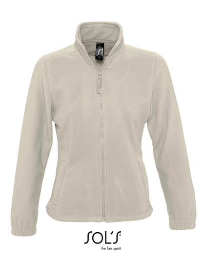 Women´s Fleece Jacket North zum Besticken und Bedrucken in der Farbe Rope mit Ihren Logo, Schriftzug oder Motiv.