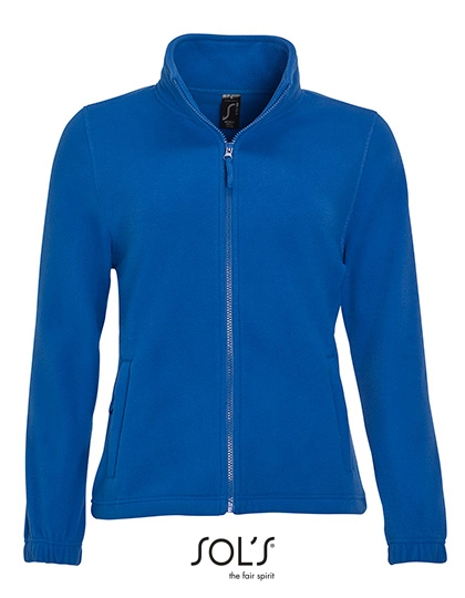 Women´s Fleece Jacket North zum Besticken und Bedrucken in der Farbe Royal Blue mit Ihren Logo, Schriftzug oder Motiv.