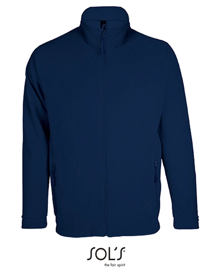 Men´s Micro Fleece Zipped Jacket Nova zum Besticken und Bedrucken in der Farbe Navy mit Ihren Logo, Schriftzug oder Motiv.