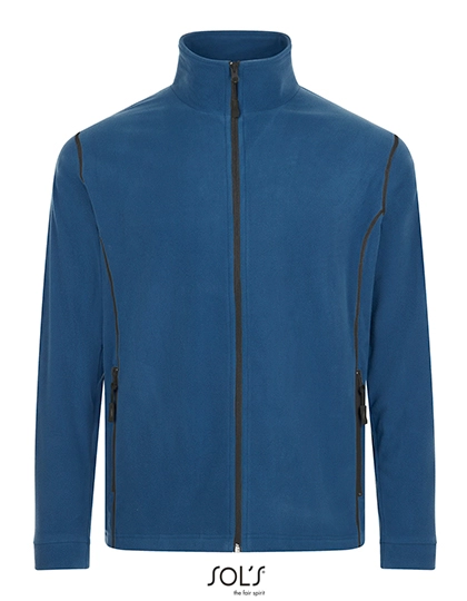 Men´s Micro Fleece Zipped Jacket Nova zum Besticken und Bedrucken in der Farbe Slate Blue-Grey (Solid) mit Ihren Logo, Schriftzug oder Motiv.