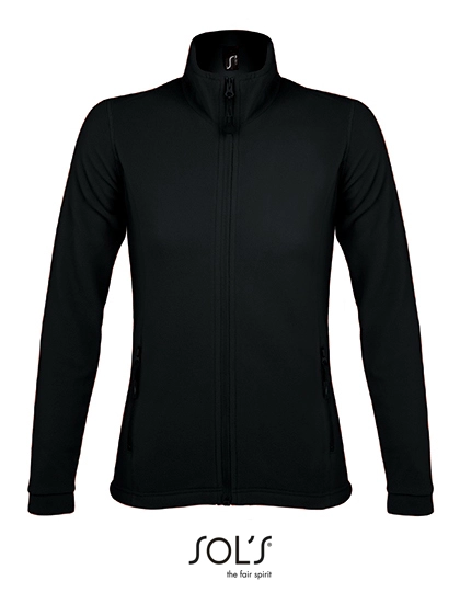 Women´s Micro Fleece Zipped Jacket Nova zum Besticken und Bedrucken in der Farbe Black mit Ihren Logo, Schriftzug oder Motiv.