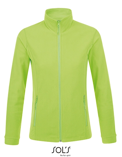 Women´s Micro Fleece Zipped Jacket Nova zum Besticken und Bedrucken in der Farbe Neon Green mit Ihren Logo, Schriftzug oder Motiv.