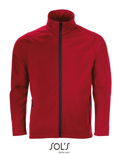 Men´s Softshell Zip Jacket Race zum Besticken und Bedrucken in der Farbe Pepper Red mit Ihren Logo, Schriftzug oder Motiv.
