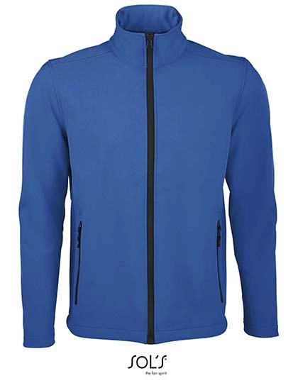 Men´s Softshell Zip Jacket Race zum Besticken und Bedrucken in der Farbe Royal Blue mit Ihren Logo, Schriftzug oder Motiv.