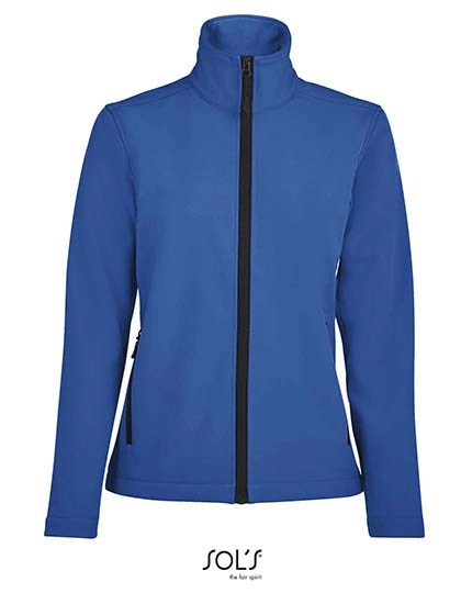 Women´s Softshell Zip Jacket Race zum Besticken und Bedrucken in der Farbe Royal Blue mit Ihren Logo, Schriftzug oder Motiv.