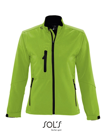 Women´s Softshell Jacket Roxy zum Besticken und Bedrucken in der Farbe Absinthe Green mit Ihren Logo, Schriftzug oder Motiv.
