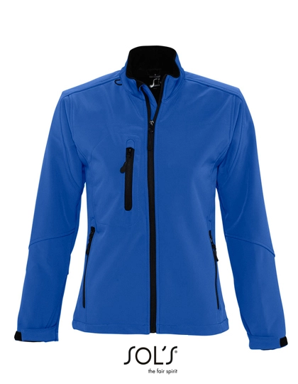 Women´s Softshell Jacket Roxy zum Besticken und Bedrucken in der Farbe Royal Blue mit Ihren Logo, Schriftzug oder Motiv.