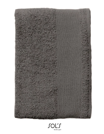 Hand Towel Island 50 zum Besticken und Bedrucken in der Farbe Dark Grey (Solid) mit Ihren Logo, Schriftzug oder Motiv.