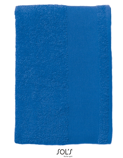 Hand Towel Island 50 zum Besticken und Bedrucken in der Farbe Royal Blue mit Ihren Logo, Schriftzug oder Motiv.