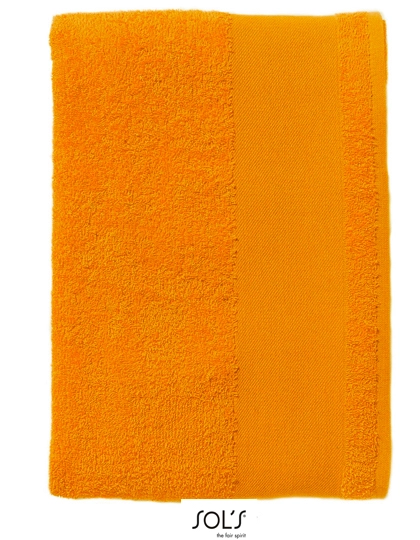 Bath Sheet Island 100 zum Besticken und Bedrucken in der Farbe Orange mit Ihren Logo, Schriftzug oder Motiv.