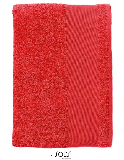 Bath Sheet Island 100 zum Besticken und Bedrucken in der Farbe Red mit Ihren Logo, Schriftzug oder Motiv.