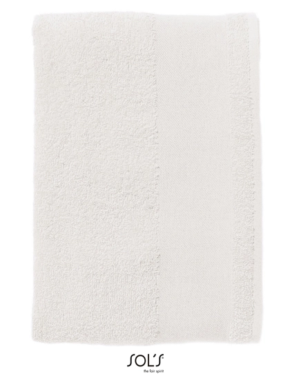 Bath Sheet Island 100 zum Besticken und Bedrucken in der Farbe White mit Ihren Logo, Schriftzug oder Motiv.