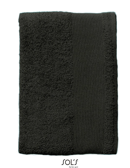 Hand Towel Bayside 50 zum Besticken und Bedrucken in der Farbe Dark Grey (Solid) mit Ihren Logo, Schriftzug oder Motiv.