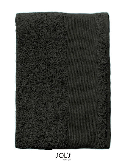 Bath Towel Bayside 70 zum Besticken und Bedrucken in der Farbe Dark Grey (Solid) mit Ihren Logo, Schriftzug oder Motiv.