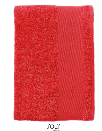 Bath Sheet Bayside 100 zum Besticken und Bedrucken in der Farbe Red mit Ihren Logo, Schriftzug oder Motiv.