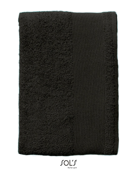 Guest Towel Island 30 zum Besticken und Bedrucken in der Farbe Black mit Ihren Logo, Schriftzug oder Motiv.