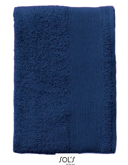 Guest Towel Island 30 zum Besticken und Bedrucken in der Farbe French Navy mit Ihren Logo, Schriftzug oder Motiv.