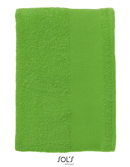 Guest Towel Island 30 zum Besticken und Bedrucken in der Farbe Lime mit Ihren Logo, Schriftzug oder Motiv.